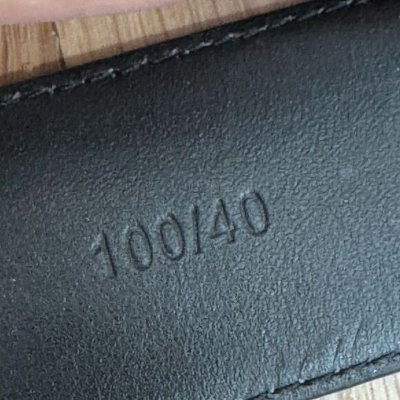 Versace La Medusa Black Leather Belt w Gold Buckle Size 40/100 - Picture 4 of 7